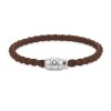 Pulseira de Homem em Pele MONTBLANC 3 Rings 68mm Castanha | Ref. 238.136002