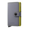 Carteira SECRID Miniwallet Matte Grey & Lime | Ref. 297.MM-GYL