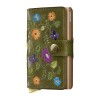 Carteira SECRID Premium Miniwallet Stitch Floral Olive + | Ref. 297.MST-FO+