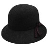 Chapéu de Senhora em Lã SOLID 44-022 Preto | Ref. 298.44022P