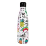 Garrafa Térmica 500ml I-Drink UNICÓRNIO Branca | Ref. 343.ID0009