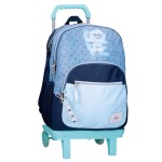 Mochila Escolar 46cm 2C c/ Carro PEPE JEANS Noni Denim Azul Claro | Ref. 186.68225T2