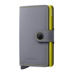 Carteira SECRID Miniwallet Matte Grey & Lime | Ref. 297.MM-GYL