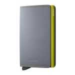 Carteira SECRID Slimwallet Matte Grey & Lime | Ref. 297.SM-GYL