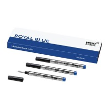 Pack 3 Recargas Montblanc Small Rollerball (M) Royal Blue | Ref. 238.124505