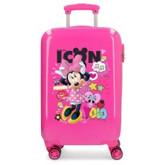Mala/Trolley de Cabine 4 Rodas Spinner 55cm MINNIE ICON Rosa - Ref. 186.2561461