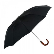 Guarda-Chuva Ezpeleta Dobrável Automático Cabo Madeira Preto | Ref. 104.10051