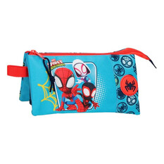 Estojo Escolar Triplo Spiderman SPIDEY TEAM UP Azul | Ref. 186.4694321
