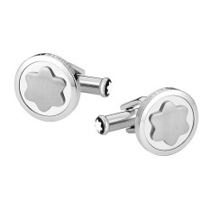Botões de Punho Montblanc Snowcap Emblem Prata | Ref. 238.116660