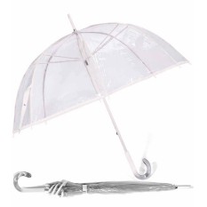 Guarda-Chuva de Senhora Benzi Manual 8V Transparente c/ Branco | Ref. 288.PA60B