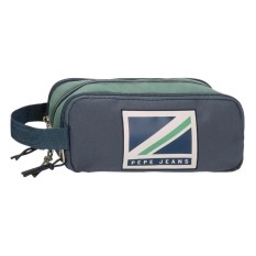 Estojo Escolar Triplo Compartimento Pepe Jeans TOM Azul Escuro | Ref. 186.6654721