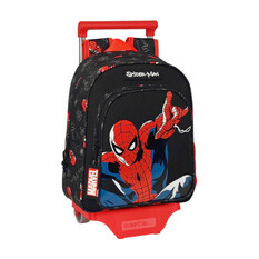Mochila Infantil 33cm c/ Carro Spiderman HERO Preta | Ref. 248.612343020