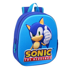 Mochila Infantil 3D 33cm Sonic SPEED Azul | Ref. 248.612395890