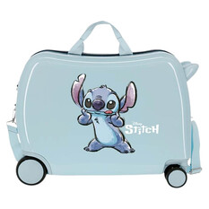 Mala de Viagem Infantil ABS 4 Rodas Stitch MAKE A FACE Azul | Ref. 186.2919821