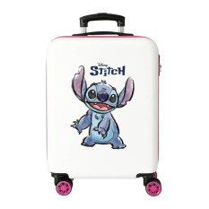 Mala de Cabine / Trolley 55cm 4 Rodas Stitch ADORABLE Branca | Ref. 186.4041141