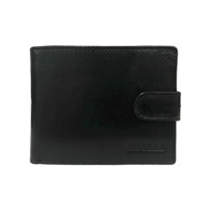 Carteira Documentos c/ Porta-Moedas e Presilha RFID DIPELLE 1802 Preta | Ref. 254.DP1802P