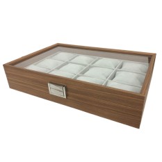 Caixa Protectora para 12 Relógios Madeira Castanho | Ref. 338.SKW154CE