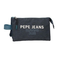 Estojo Escolar Triplo PEPE JEANS Edmon Azul Escuro | Ref. 186.6914321