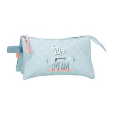 Estojo Escolar Triplo MOVOM Live Your Dreams Azul | Ref. 186.3764321