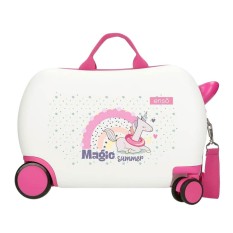 Mala de Viagem Infantil ABS 4 Rodas Easyjet ENSO Magic Summer Branca | Ref. 186.9631023