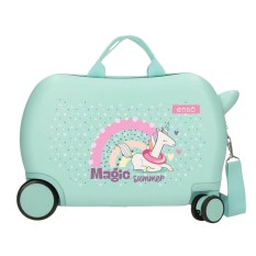 Mala de Viagem Infantil ABS 4 Rodas Easyjet ENSO Magic Summer Turquesa | Ref. 186.9631021