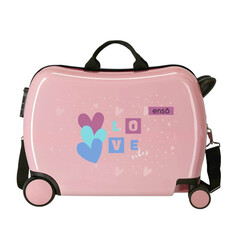 Mala de Viagem Infantil ABS 4 Rodas ENSO Love Vibes Rosa | Ref. 186.9459821