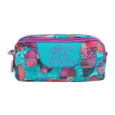 Estojo Escolar Duplo Butterfly Pacifico Sobre TOTTO 1LQ Azul | Ref. 330.AC52ECO00311LQ