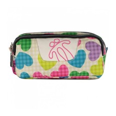 Estojo Escolar Duplo Colorful Hearts Sobre TOTTO 2S8 Multicolor | Ref. 330.AC52ECO00312S8