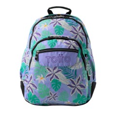 Mochila Escolar Grande Leaves Rayol TOTTO 4QC Roxa | Ref. 330.MA04ECO00224QC
