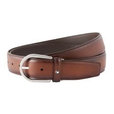 Cinto Clássico em Pele MONTBLANC Fivela Ferradura 35mm Castanho | Ref. 238.118413