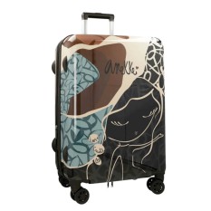 ANEKKE Mala de Viagem / Trolley Médio 66cm 4R Nature Imaginary Castanha | Ref. 280.39474-411