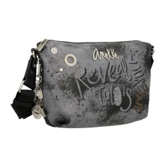 ANEKKE Bolsa Crossbody Média Core Crust Preta |  Ref. 280.39893-290