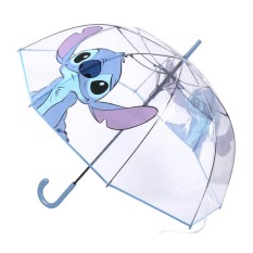 Guarda-Chuvas Comprido Aut. 61/8 94cm STITCH Transparente | Ref. 299.2400000672