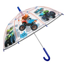 Guarda-Chuvas Comprido Manual 45/8 74cm c/ Refletor CUATROGOTAS Monster Truck | Ref. 319.15637