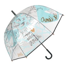 ANEKKE Guarda-Chuva Comprido Manual Vinil Heartbeat Transparente | Ref. 280.39473-214