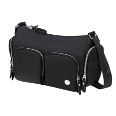 SAMSONITE Bolsa de Ombro c/ 2 Bolsos Frontais Karissa Evo Preta | Ref. 92KP200309