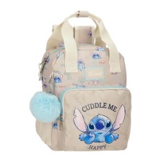 Mochila de Passeio 28cm STITCH Cuddle Me Happy Bege | Ref. 186.3112141
