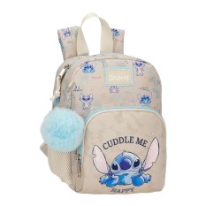 Mochila Pré-Escolar 23Cm STITCH Cuddle Me Happy Bege | Ref. 186.3112041