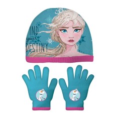 Conjunto de Gorro e Luvas Infantil 51/54 FROZEN II Azul | Ref. 248.WD14725