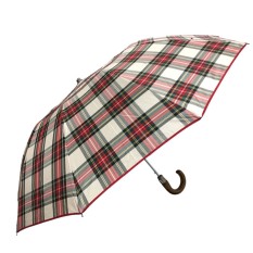 Guarda-Chuva Unisexo Dobrável Aut. 58/10 EZPELETA 10046 Xadrês Bege | Ref. 104.10046BE