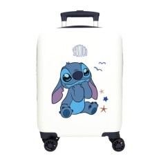 Mala de Cabine / Trolley 50cm STITCH 4R Excited Branca | Ref. 186.4371341