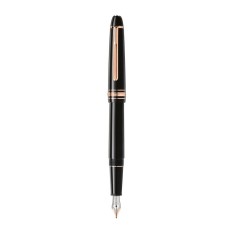 Caneta-tinteiro 145 MONTBLANC (M) Meisterstück Revestida Rose Gold Preta | Ref. 238.132485