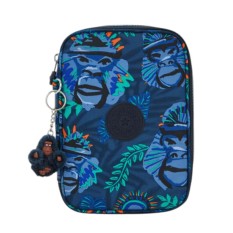 Estojo Escolar KIPLING 100 Pens Blue Monkey Fun | Ref. 187.40KI60028HJ
