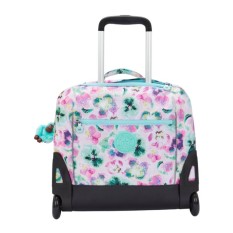 Mochila Escolar com Rodas KIPLING Giorno Aqua Blossom | Ref. 187.40KI53687EC