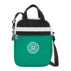 Mala de Duas Alças KIPLING Levy Deep Green Black Block | Ref. 187.40KI54596NT