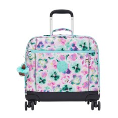 Pasta Escolar com 4 Rodas KIPLING New Storia Aqua Blossom | Ref. 187.40KI48477EC