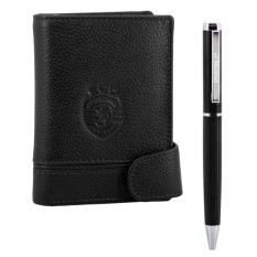 Conjunto de Porta-Cartões Ejector + Esferográfica SPORTING SCP3129 Preto | Ref. 254.SCP3129P
