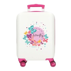 Mala de Cabine / Trolley 50cm 4 Rodas MOVOM Butterfly Rosa | Ref. 186.3721361