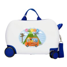 Mala de Viagem Infantil ABS 4 Rodas Easyjet ROLL ROAD Little Me Happy Azul | Ref. 186.4741061