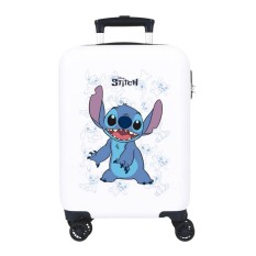 Mala de Cabine / Trolley 50cm 4R STITCH Happy Branca | Ref. 186.4381342